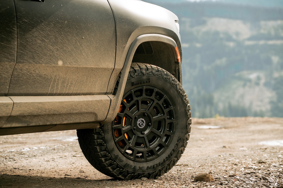 Off-road truck on matte-black wheels with VNOX hardware